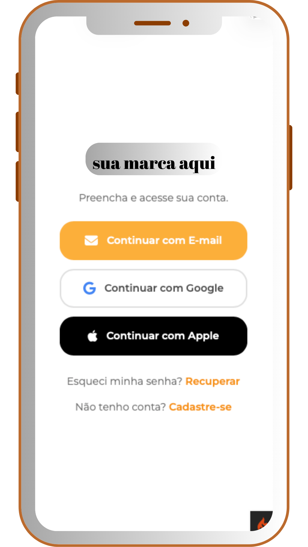 Tela de Login - Exchange White Label